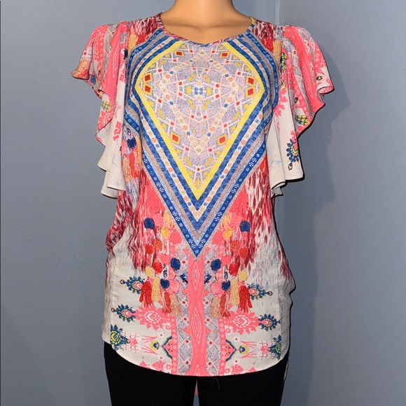 GB Colorful Patterned Blouse - Size XS - Picture 5 of 6